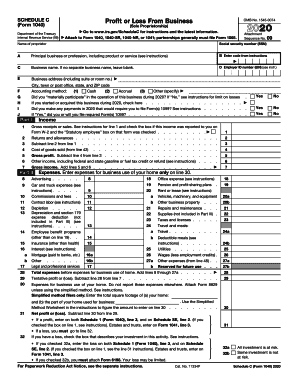 Instructions For Schedule C 2022 Irs Schedule C (1040 Form) | Pdffiller
