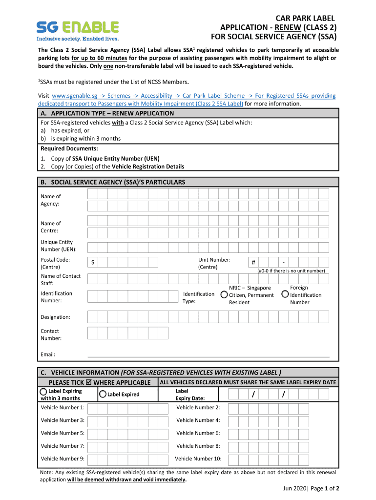 Ssa Application Form