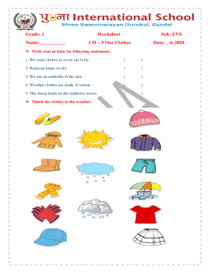 fillable online grade 1 worksheet sub evs name ch3 our fax email print pdffiller