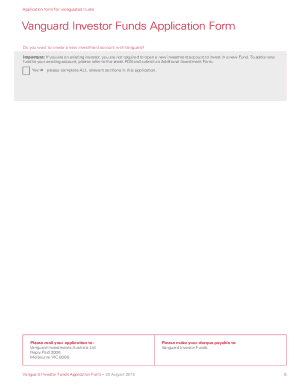 Fillable Online Vanguard application form Fax Email Print - pdfFiller