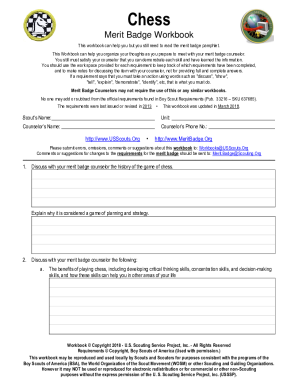 Chess Merit Badge And Worksheet - Boy Scout Trail - Fill and Sign Printable  Template Online