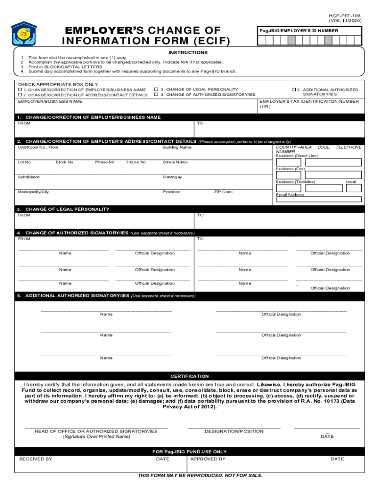 ecif form Preview on Page 1