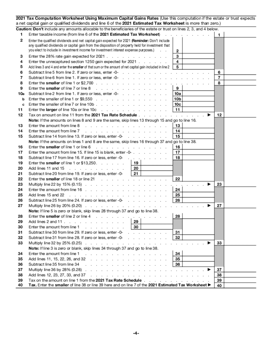 2022 trust estimated tax payments Fill online, Printable, Fillable Blank