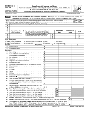 Irs Form 1040 Schedule E 2022 Irs Schedule E (1040 Form) | Pdffiller