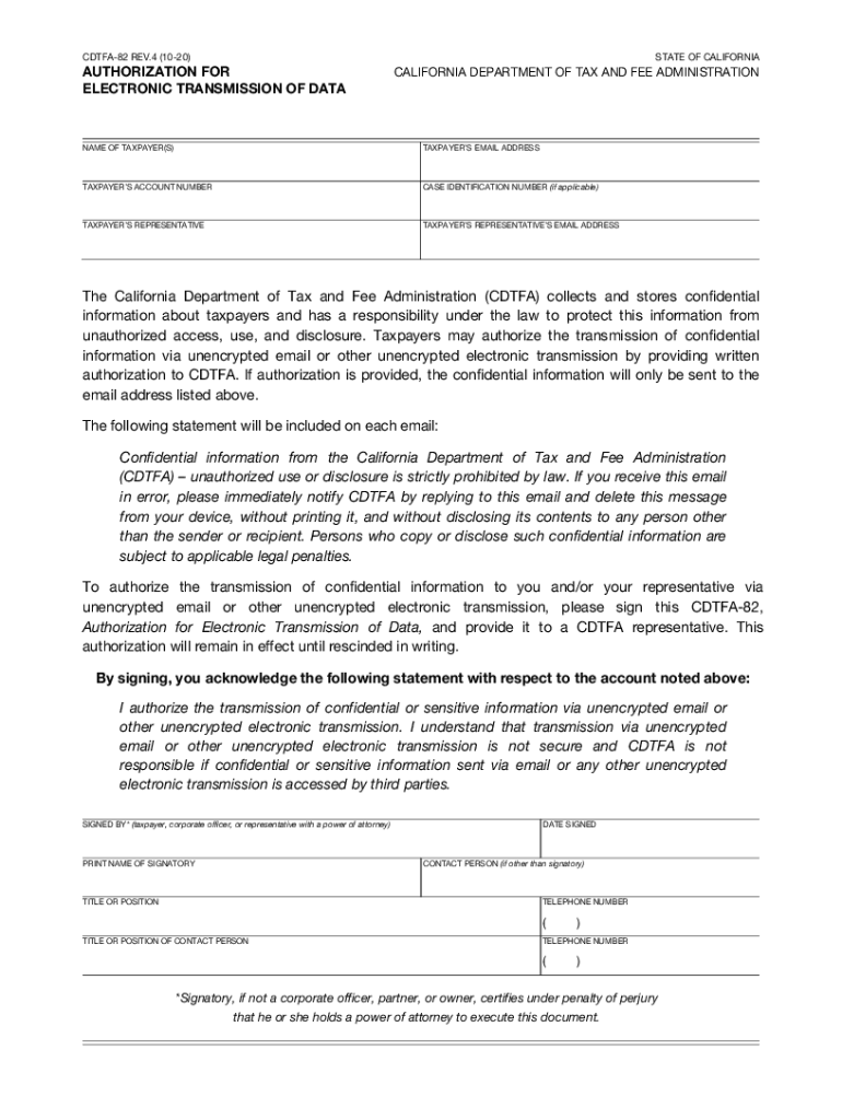 cdtfa 82 form Preview on Page 1