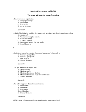 Quiz 1: Fin 819-02 - online.sfsu.edu