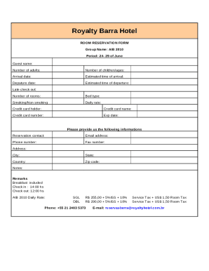 Solved: Hotel Reservation Form Reservation Information Num ...