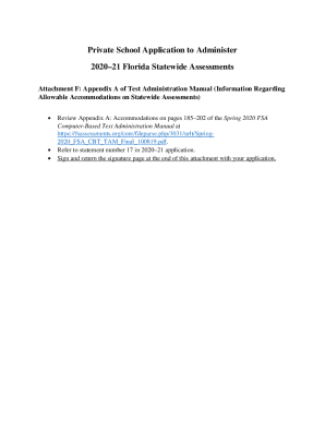 Private School Application to Administer 2020-21 Florida ...