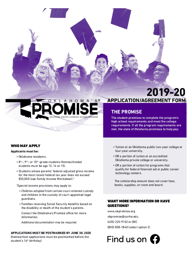 Fillable Online 201920 Oklahoma's Promise Application Fax Email Print pdfFiller