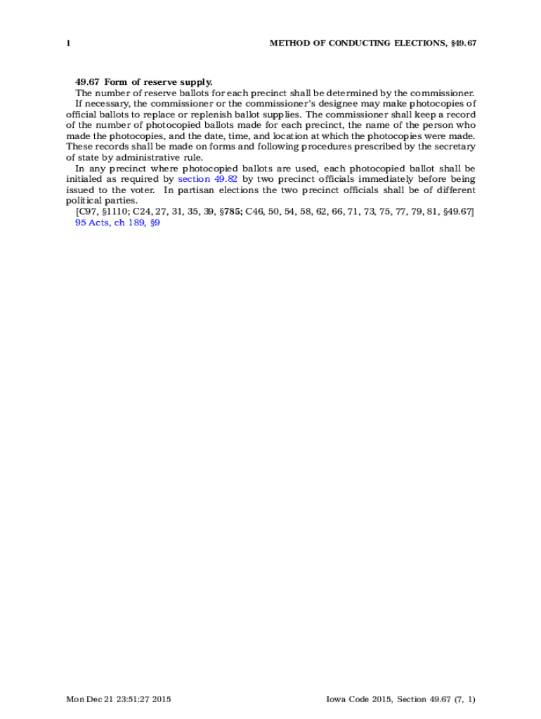 Fillable Online 49.67 Form of reserve supply. The number of reserve