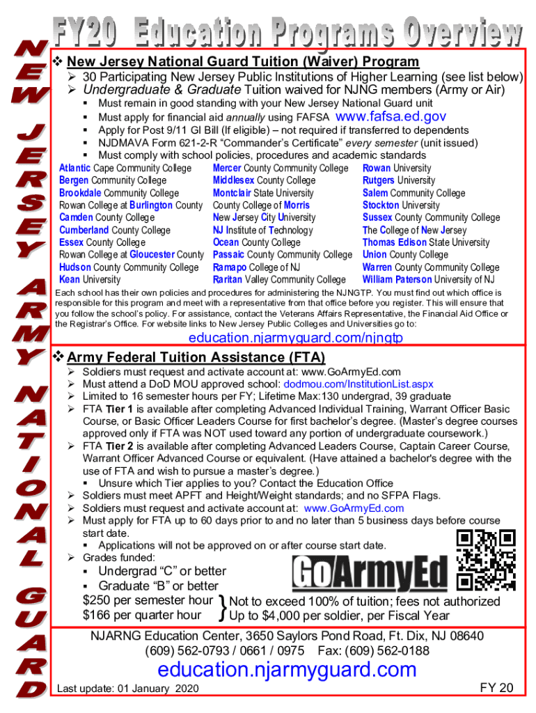 Fillable Online ReferenceNew Jersey Military and Veterans BenefitsThe