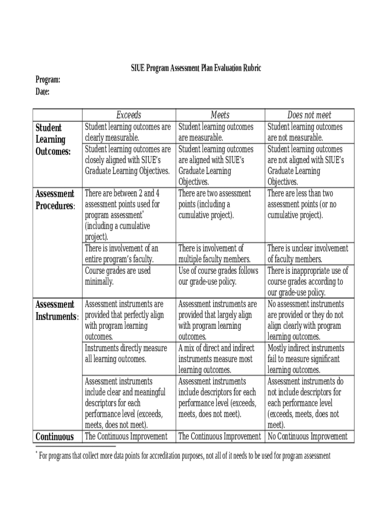 Statement of objectives doc template pdffiller
