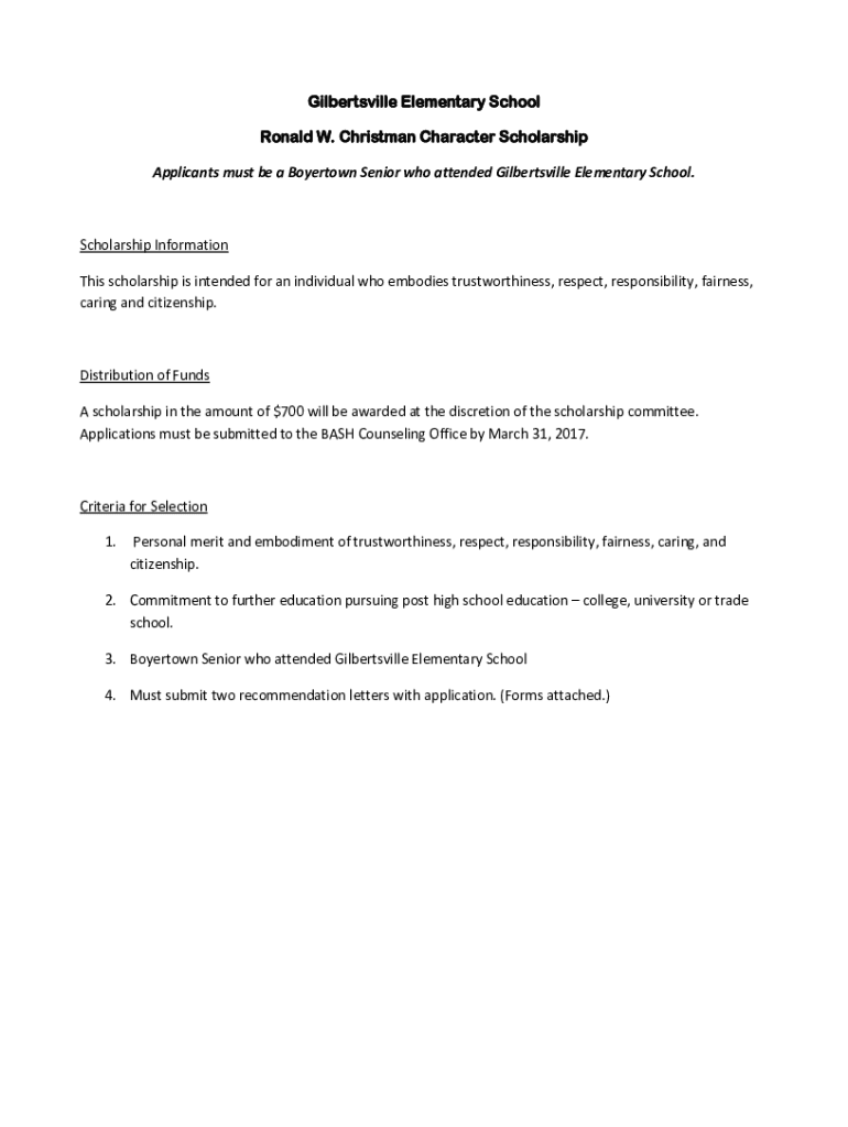 Fillable Online Gilbertsville Elementary School Ronald W. Christman