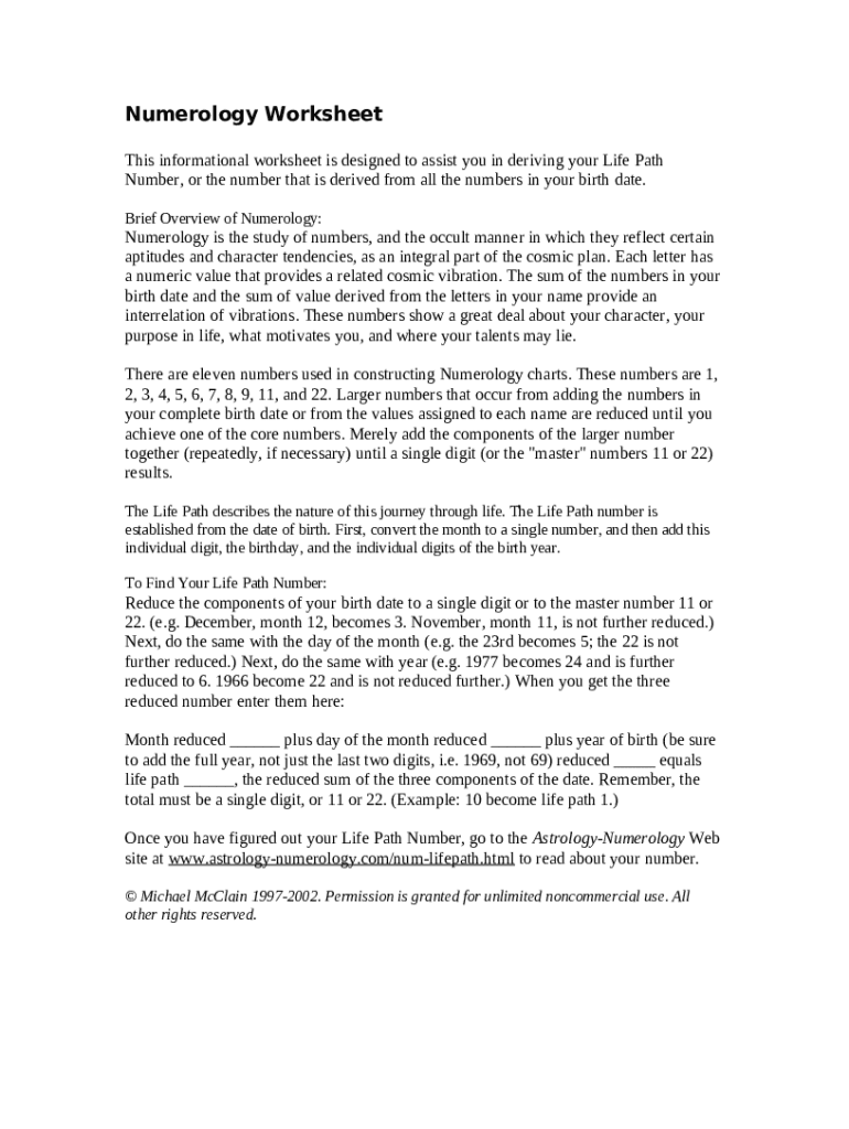 printable-numerology-worksheet-doc-template-pdffiller