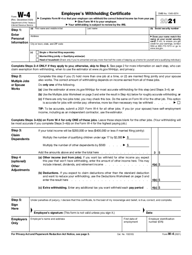 Fillable W4 Fill Out Sign Online DocHub