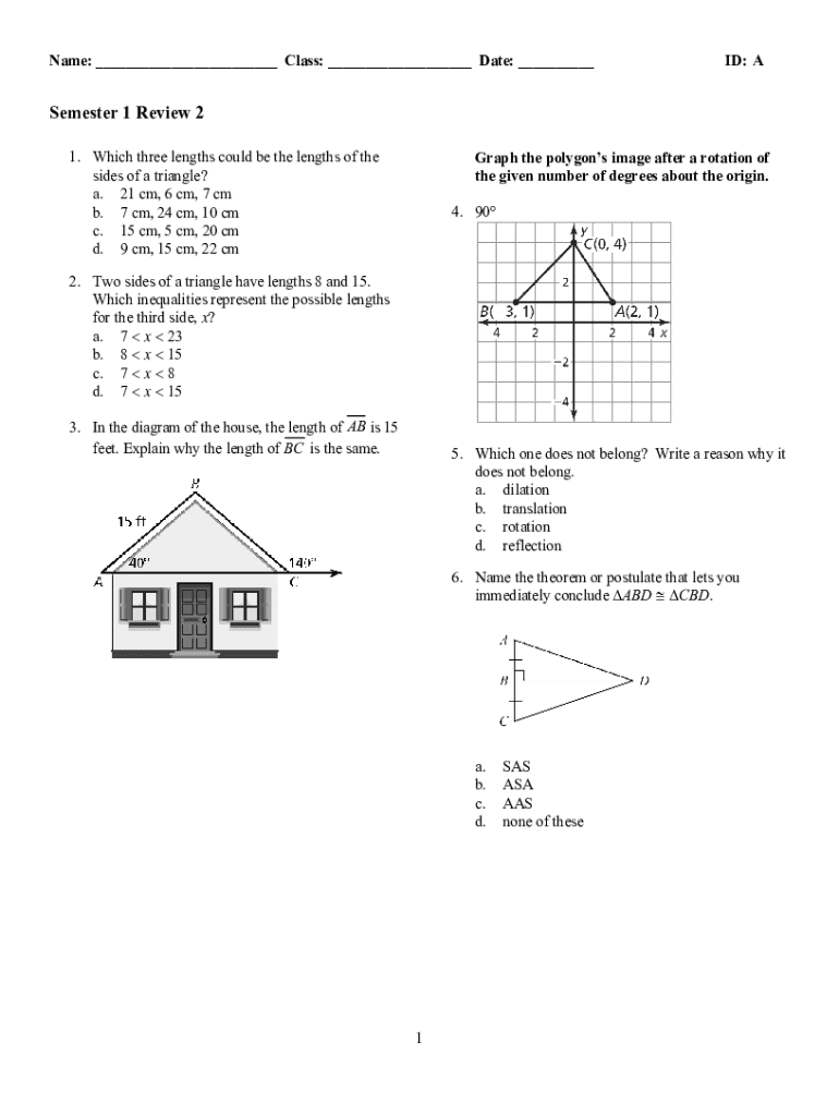 Course 3 Chapter 7 Congruence And Similarity Fill Online, Printable, Fillable, Blank pdfFiller