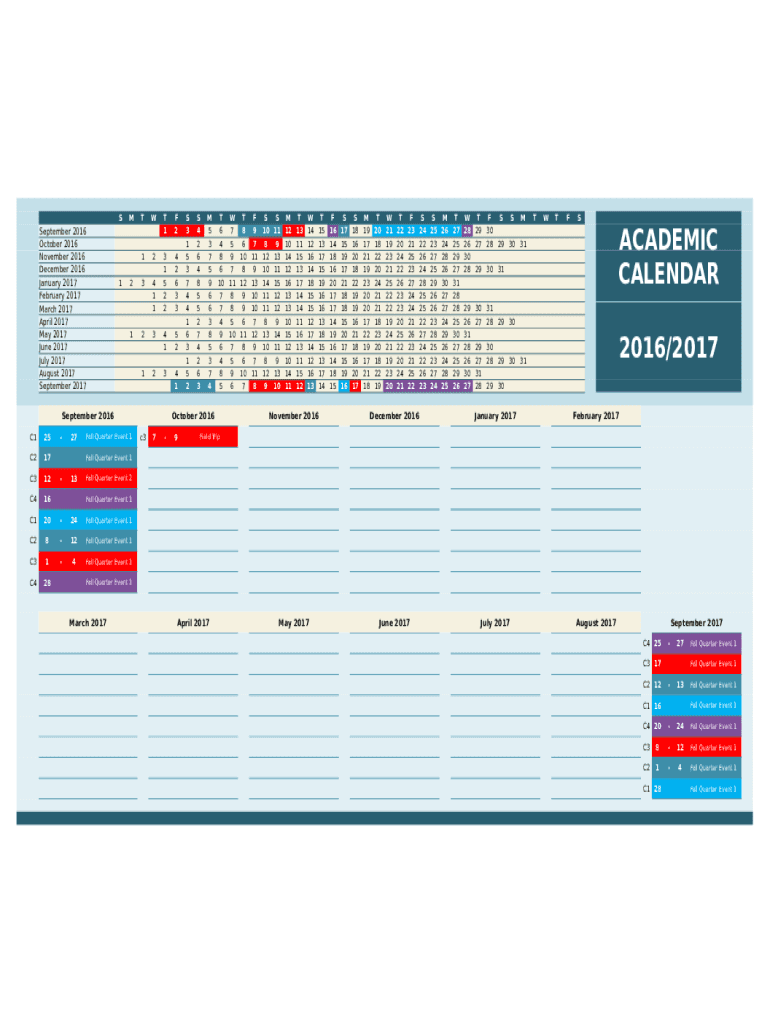 Academic Calendar - Fill Online, Printable, Fillable, Blank | pdfFiller
