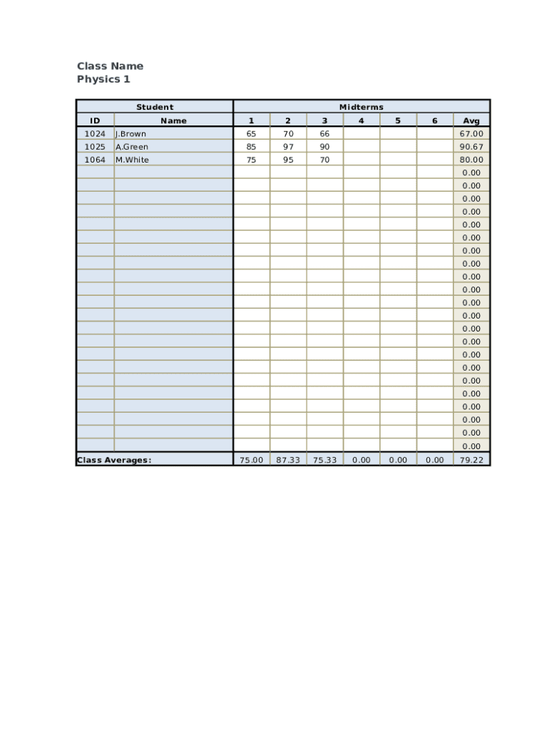 Teacher Grade Sheet Fill Online, Printable, Fillable, Blank pdfFiller