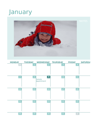 Seasonal Family Calendar