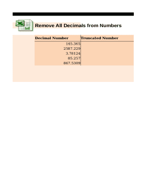 remove all decimals