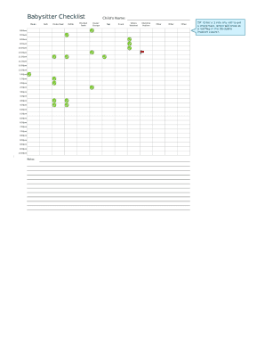 printable childcare forms