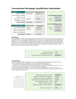 mortgage printable template