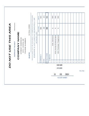 deposit ticket form