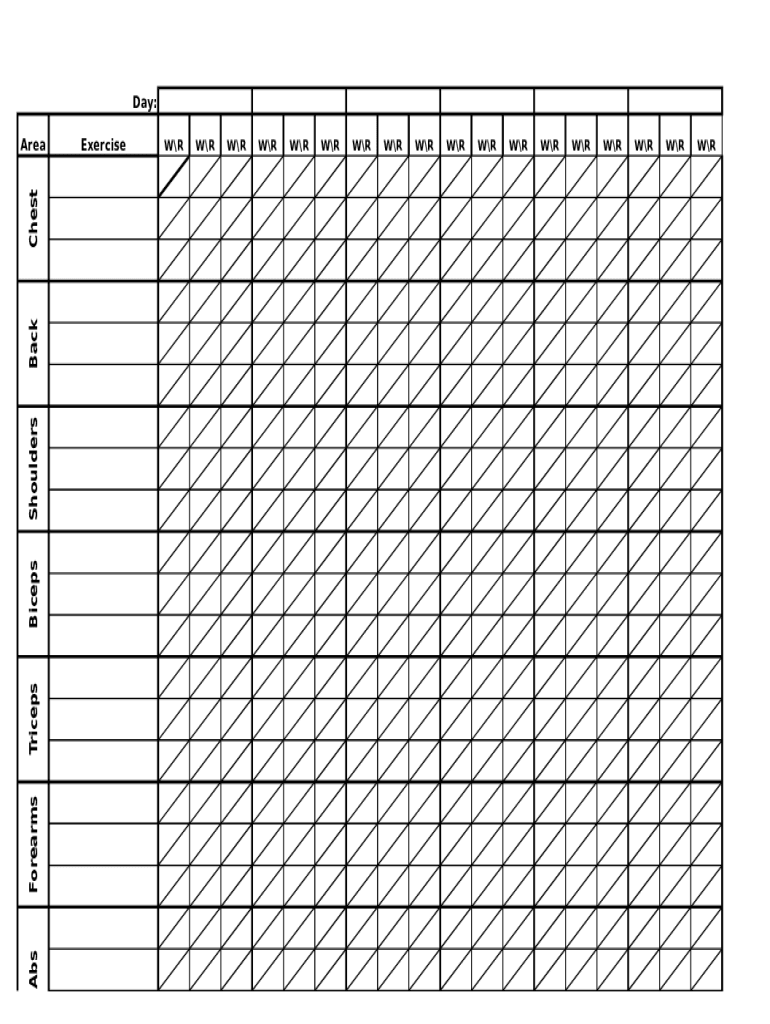 Workout Routine Spreadsheet - Fill Online, Printable, Fillable, Blank ...