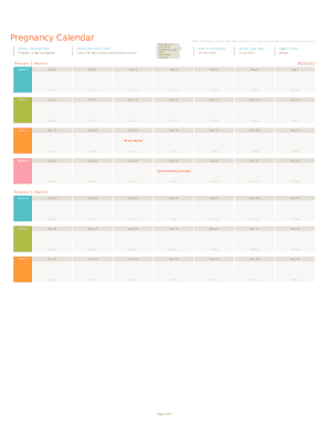 pregnancy calendar