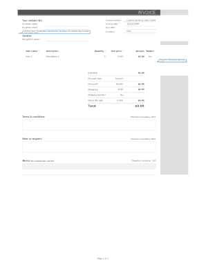 Invoice template type file