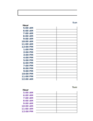 time management sheet