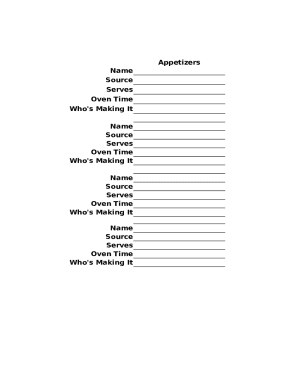 festival food template form