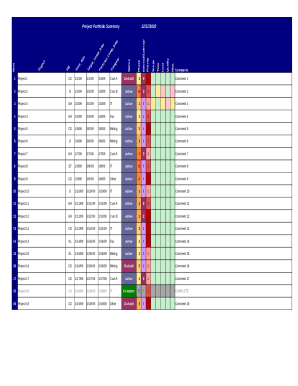 Project Status Analysis Workbook