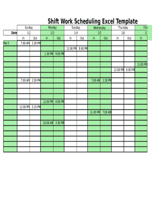 work template form