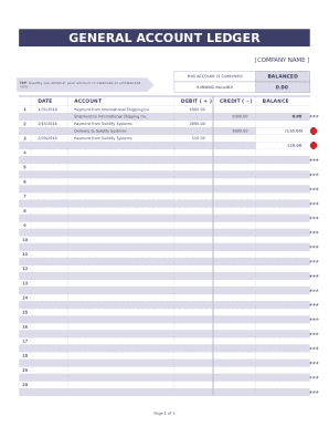 ledger templates type document