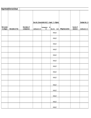 risk management fillable form