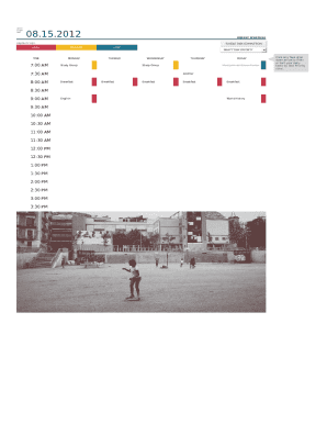 Student Weekly Schedule