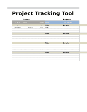 Project Tracking Tool