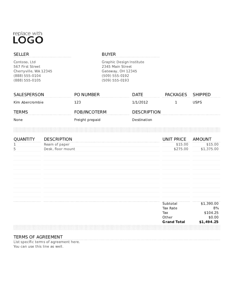 invoice template excel