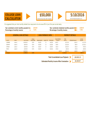 College Loan Calculator