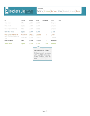 Teacher's List Data