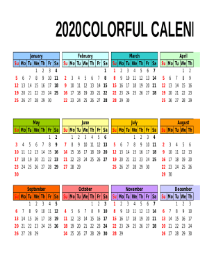 Colorful Calendar Template