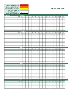 vacation tracking template form