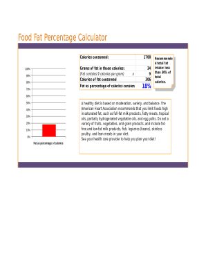 Food Fat Percentage Calculator