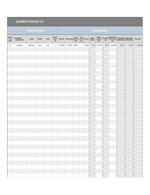 Equipment Inventory Template Excel Inventory Template