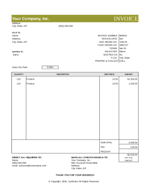 invoice template text