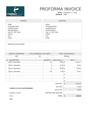 Proforma Invoice