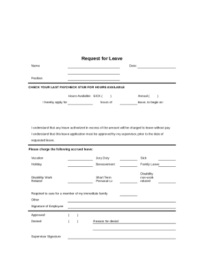 leave request form template