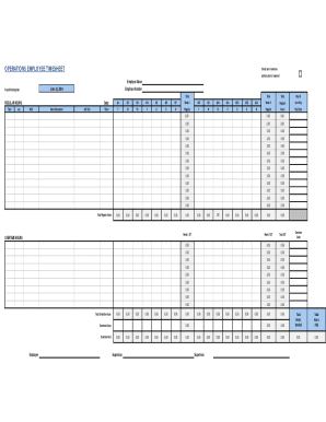 Operations Employee Timecard