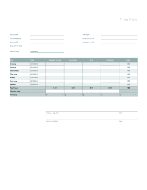 form employee printable template